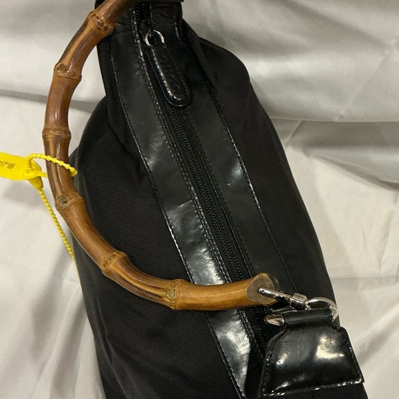 Authentic Gucci Bamboo Handle Nylon Shoulder Bag - Picture 4 of 13